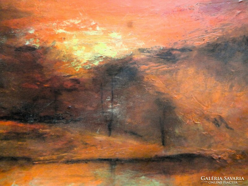 Mednyánszky's signature painting: sunset