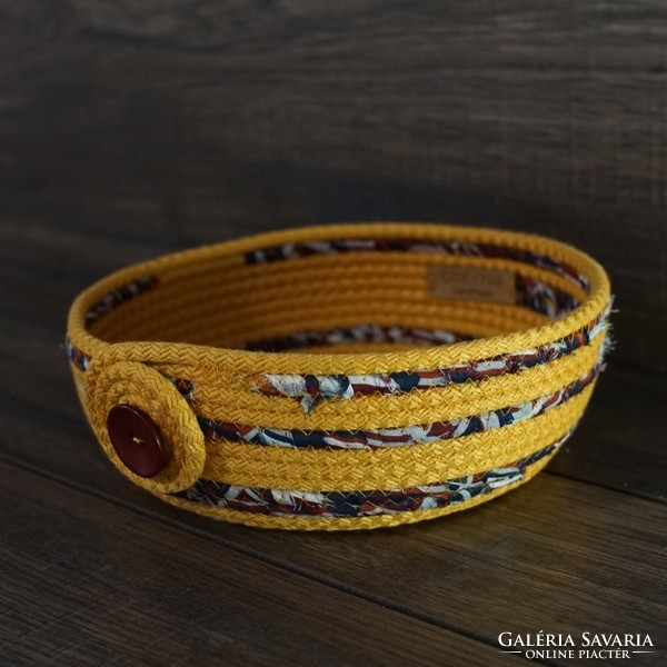 Sewn rope basket - storage bowl (gazania | 4)