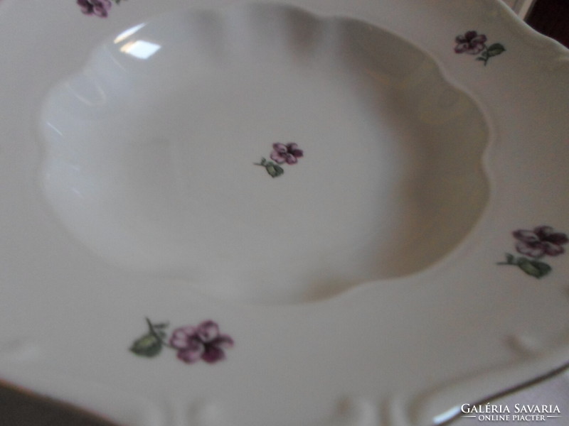 Zsolnay porcelán ibolyás tányér 3. (mély)
