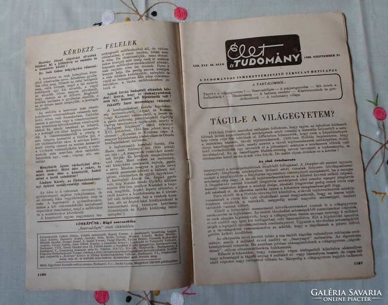 Life and science - scientific weekly: 1958 (old newspaper for birthday)