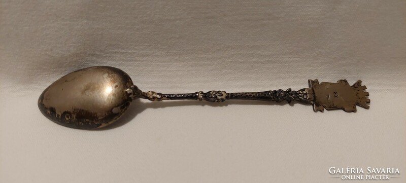 800 silver enameled spoon, Milan