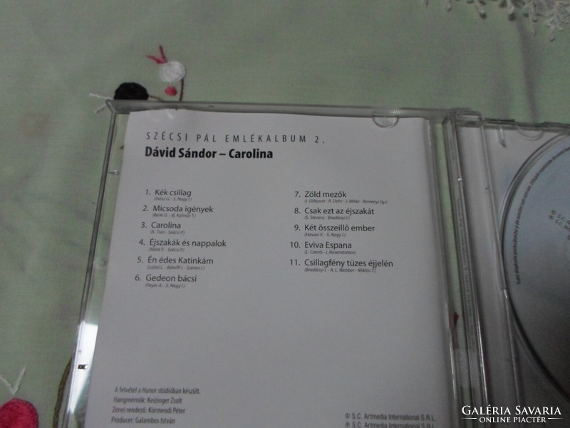 Pál Szécsi memorial album 2. – Sándor Dávid: Carolina (cd)