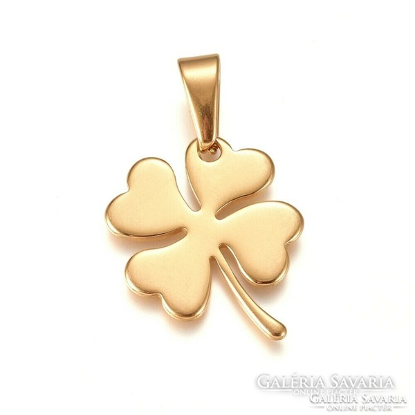 Medical steel clover pendant necklace on s - pancher chain.