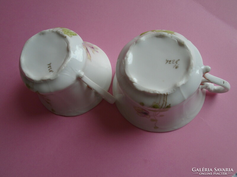 2 pcs. Hand-painted art nouveau cup.