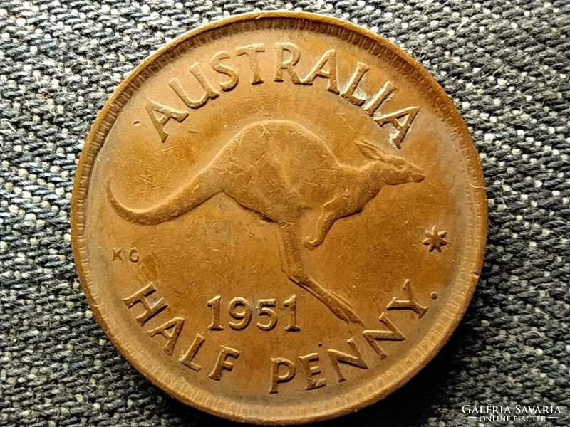 Ausztrália VI. György (1936-1952) 1/2 Penny 1951 • (id49195)