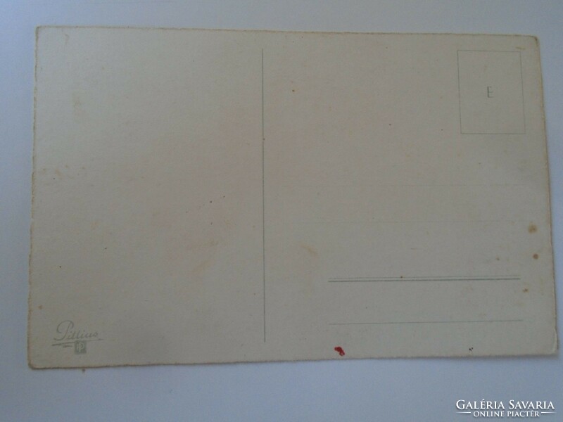 D198036   Húsvéti lap  egy kosár csibe    1930-40's