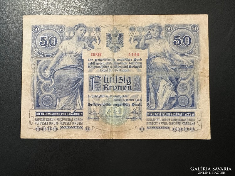 50 Crowns 1902. F+!! Nice banknote!!