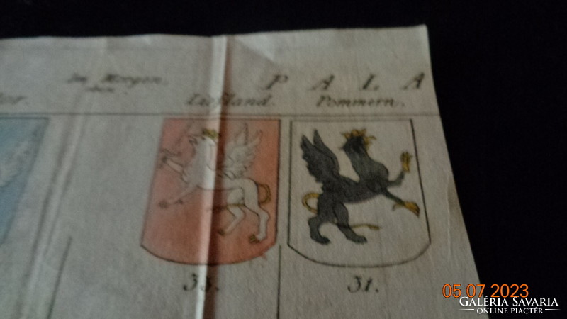 Papírrégiség ,RR  ,   PALATIANUS   TERRAE   régi címerrajzok  Szmolenski , Nagyhercegség ..
