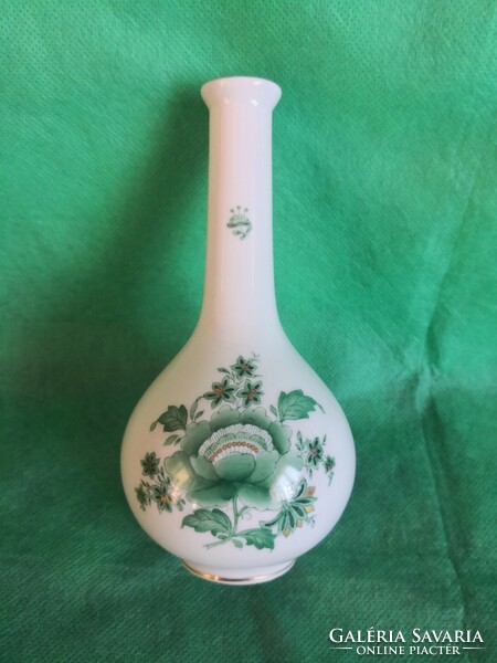 Antik Herendi Nanking Bouquet Vert (NBV) mintás porcelán váza