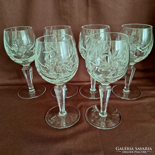 Ajka crystal, stemmed glass (6 pieces)