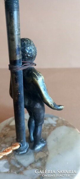 Bronze figural marble table lamp antique art deco negotiable