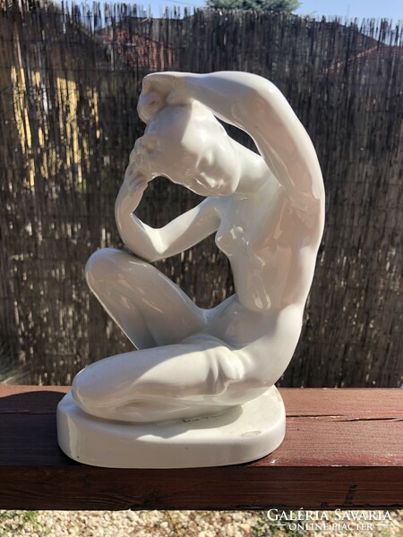 Large porcelain statue.