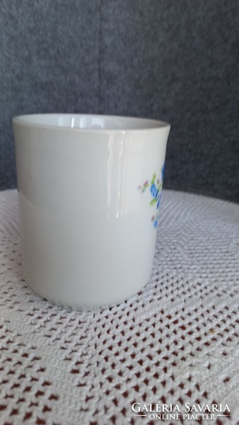 Antik JP jelzésű nefelejcses csésze szép állapotban, magasság: 9.5 cm, nyílása átm.: 7,5 cm
