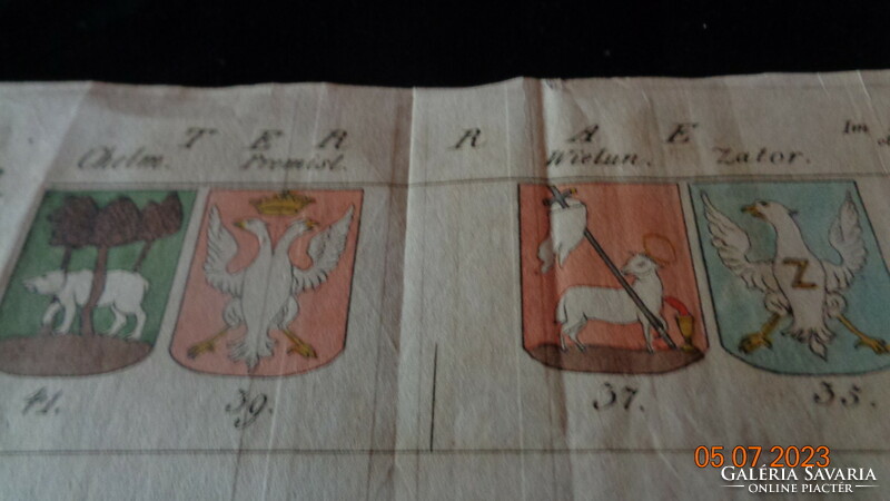 Old paper, rr, Palatianus terrae old coat of arms drawings of Smolensk, Grand Duchy ..