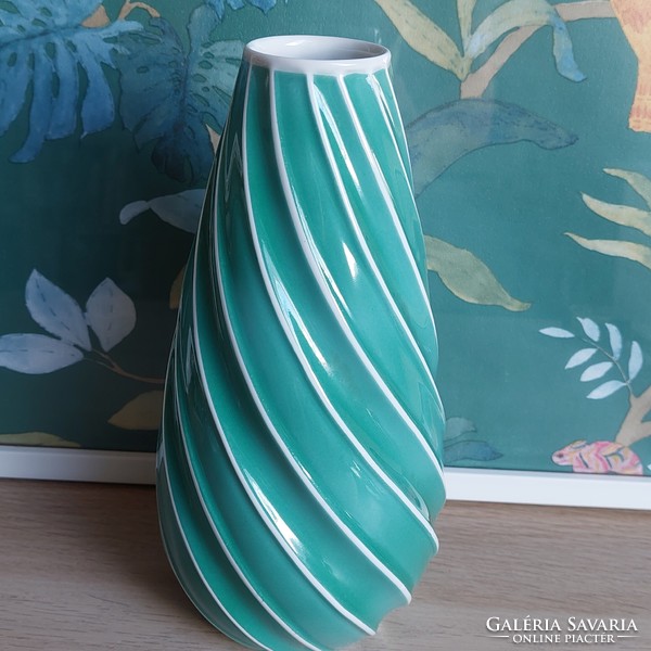 Ritka Türkíz Unterweissbach porcelán váza