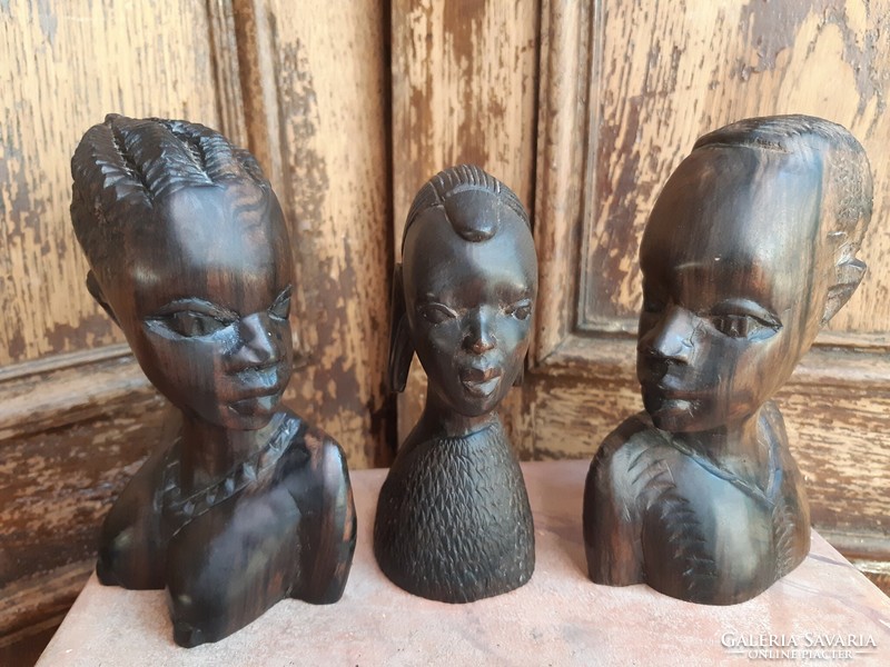 African ebony statue bust