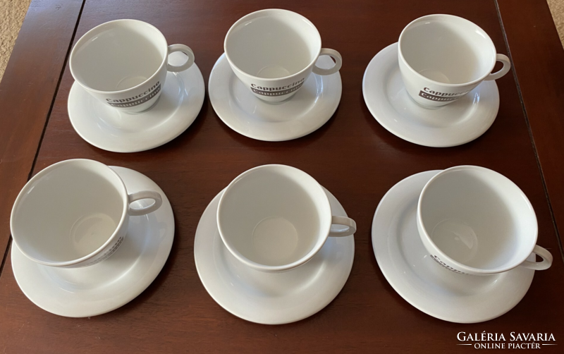 Zsolnay - Cappuccinos csésze 6 x 1,7 dl és 6 db kistányér