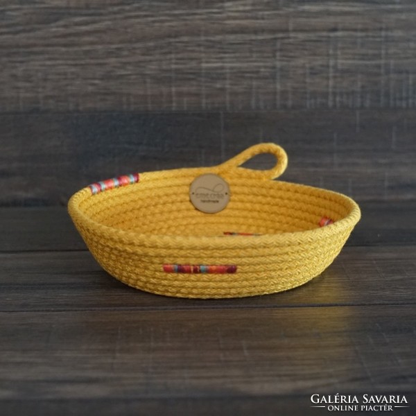 Sewn rope basket - storage bowl (gazania | 2)