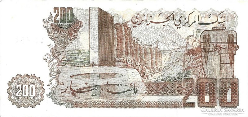 200 dinár dinars 1983 Algéria UNC