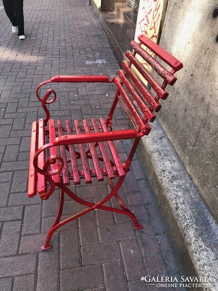 Garden chair, cast iron, xx. Beginning of the century, renovated.