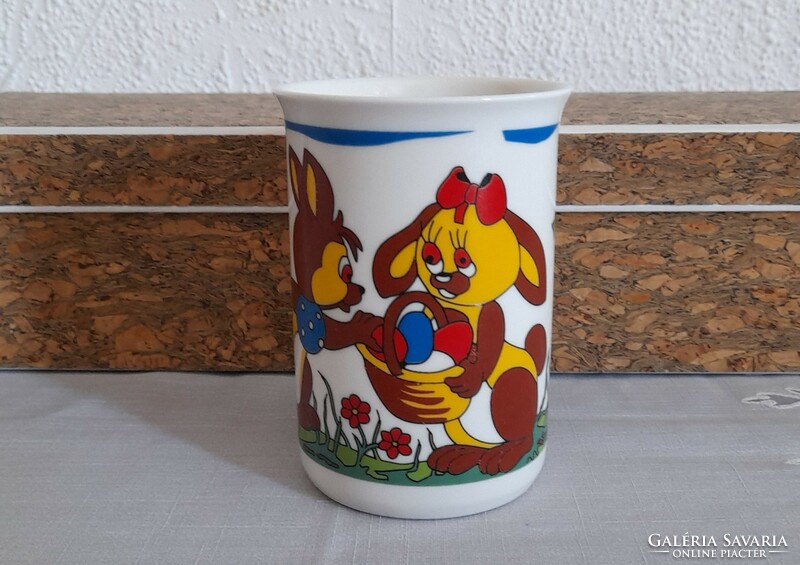 Zsolnay porcelain children's cup/mug - Easter -