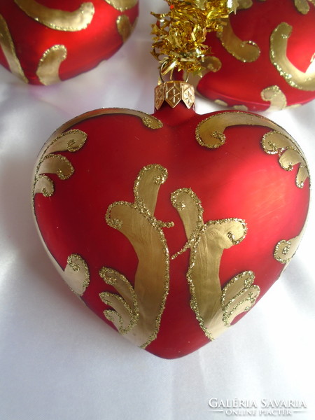 Christmas large, handmade glass ornaments.