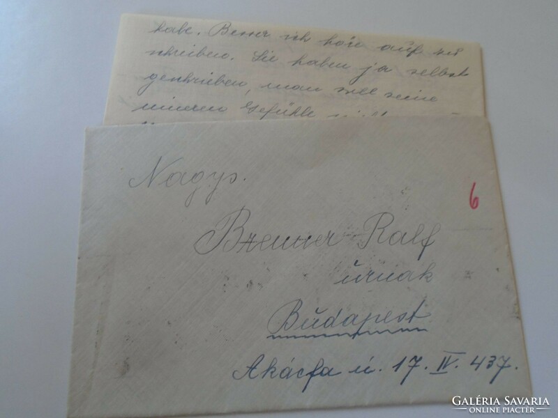 D197967 letter 1932 - to Mr. (Ralf) Adolf Brenner with content Budapest