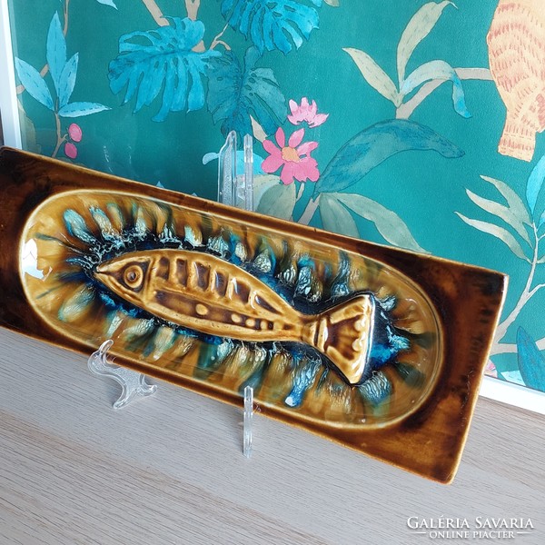 Zsolnay ceramic fish wall decoration from Budapest