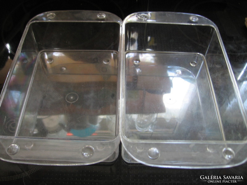 Retro transparent plastic box, storage, serving tray