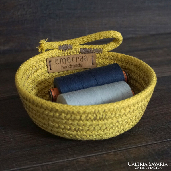 Sewn rope basket - storage bowl (envy | 3)