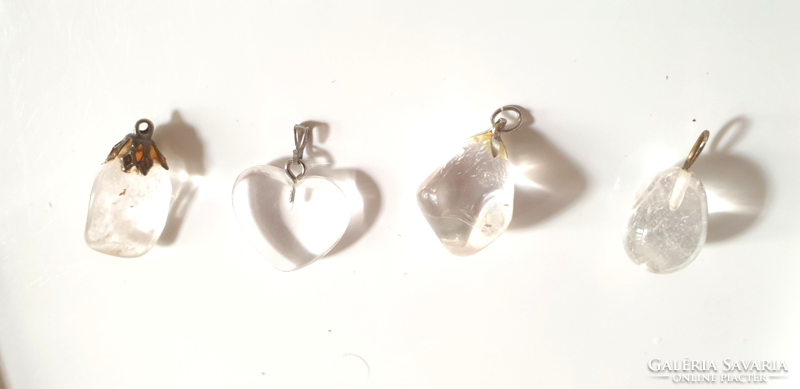 4 beautiful mineral pendants