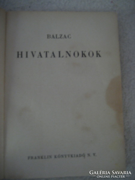 Honoré de Balzac:Hivatalnokok