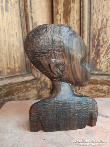 African ebony statue bust