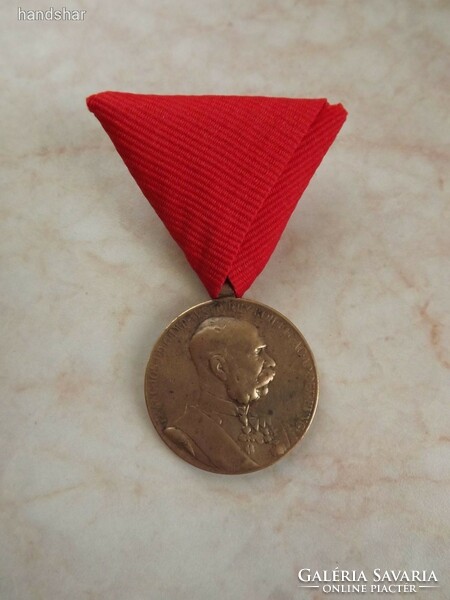 War medal József Ferenc bronze jubilee with matching war ribbon t1