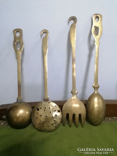 Copper cutlery - serving set of 4 pieces