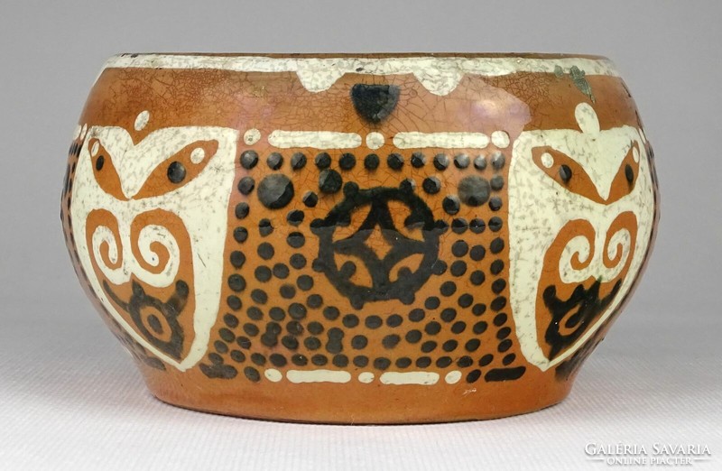 1O192 Jenő Pálla (1883-1958) folk Art Nouveau ceramic bowl