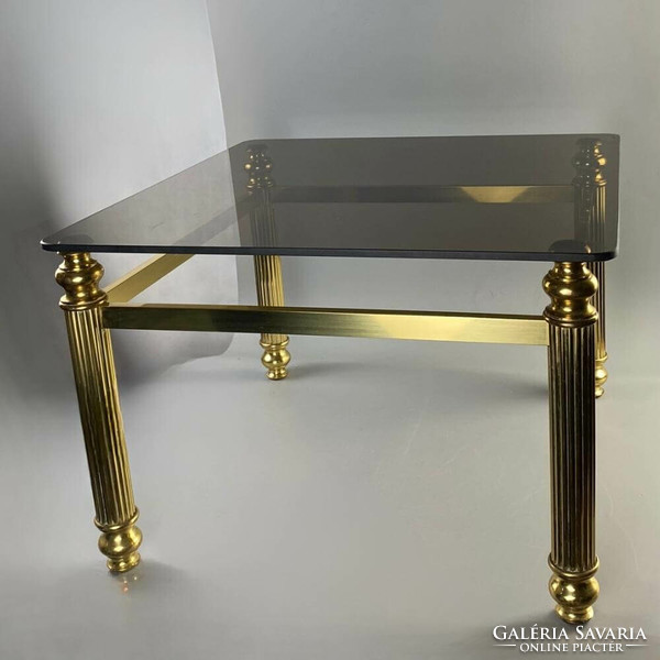 Hollywood regency copper coffee table