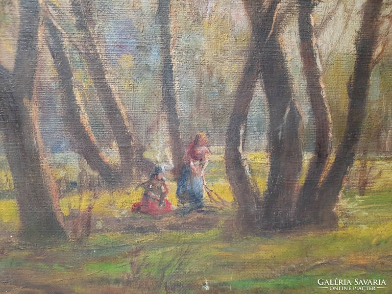 Egerváry: morning mood - original marked oil on canvas
