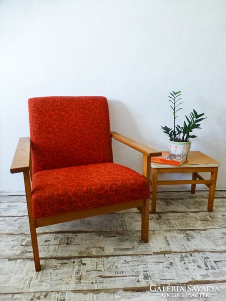 Retro, vintage, mid-century, design red armchair ii.