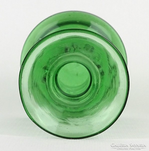 1O202 old blown green Murano glass vase decorative vase 18 cm