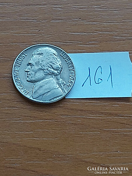 Usa 5 cents 1964 / d, thomas jefferson, copper-nickel 161.
