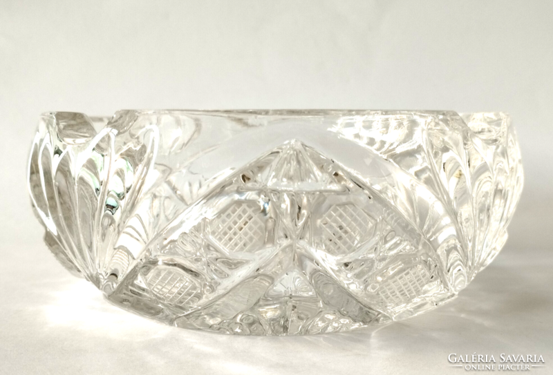 Thick large lead crystal ashtray