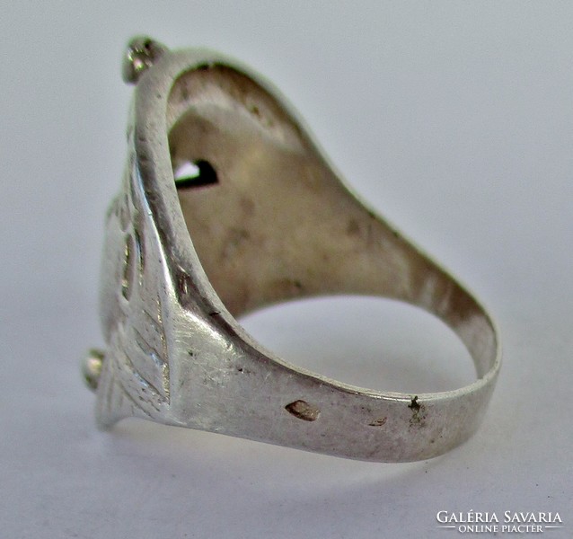 Különleges fáraófejes ezüstgyűrű