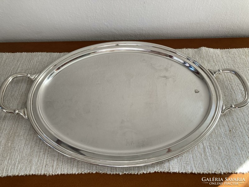 Silver tray round