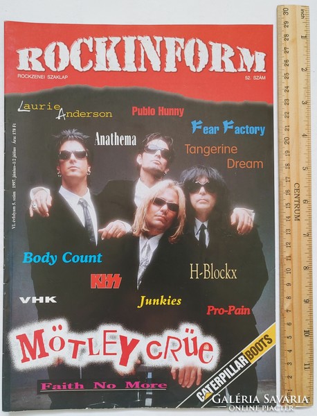 Rockinform magazin 97/6-7 Rockinform magazin #52 1997 Mötley Crüe Kiss Fear Factory Junkies Faith No