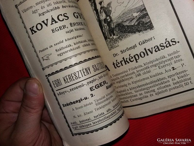 1925.Antik Szmrecsányi Miklós : Eger és környéke részletes kalauza könyv GYŰJTŐI  a képek szerint