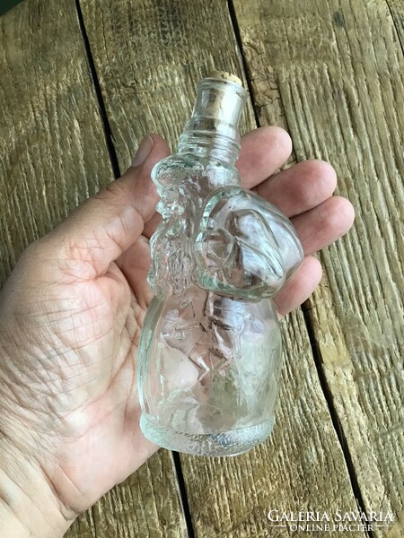 Régi mikulás üveg palack dugóval