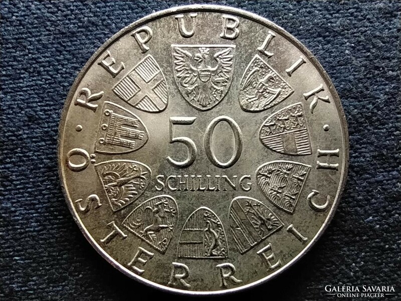 Ausztria 300 éves az Innsbrucki Egyetem .900 ezüst 50 Schilling 1970  (id50895)
