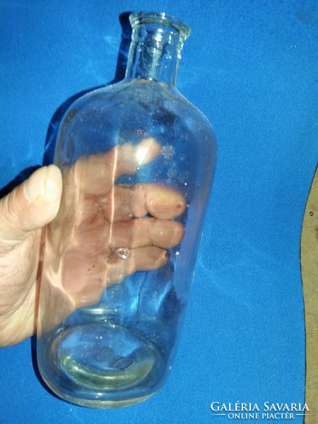 Antique rare large round belly apothecary glass bottle 1.5 liter for collectors as shown in pictures
