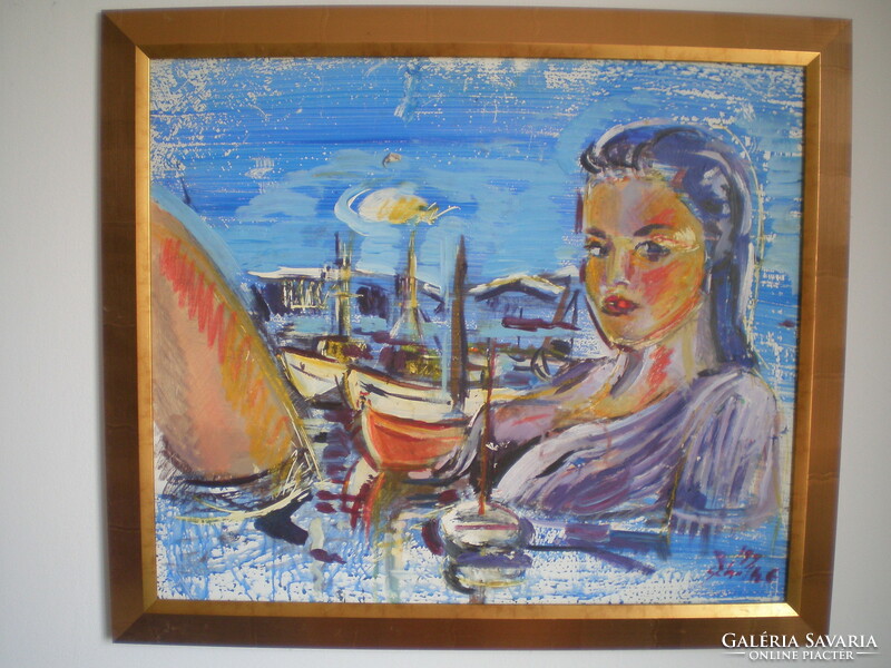 Endre Scholtz, a great painting with a Mediterranean atmosphere.